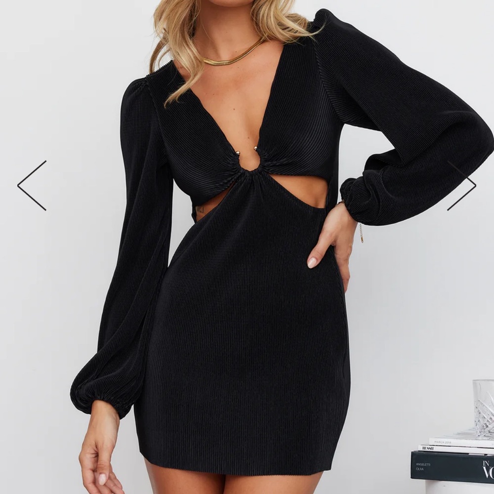 LOVERS WORDS DRESS BLACK